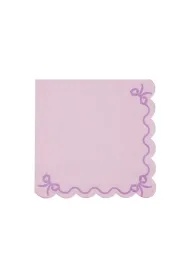 PartyDeco Serwetki z falbank� fioletowy 33x33cm 12 szt