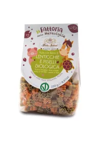 Pasta Natura Makaron z soczewicy i groszku dla dzieci Zwierz�ta bezglutenowy 250 g Bio