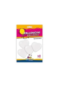 Balony serca bia�e 25 cm 8 szt.