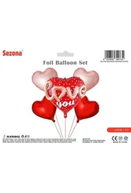 Balony Walentynkowe serca 5 szt.