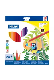 Milan Kredki owkowe szecioktne 24 szt.