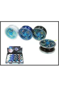 Jo-Jo 6.2cm niebieskie podw�jne ze �wiat�em Hipo