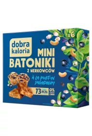 Dobra Kaloria Mini batoniki z nerkowcw ala muffin jagodowy 102 g