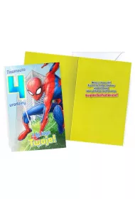 Kukartka Karnet Urodziny 4 Spider-Man