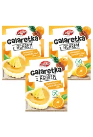 Celiko Galaretka z agarem ananasowo-pomara�czowa Zestaw 3 x 45 g