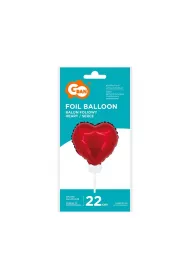 Godan Balon foliowy Serce z zaworem na patyku 11 cm