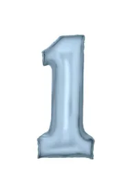 Amscan Balon foliowy cyfra 1 pastelowa niebieska 86cm