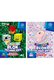 Astra Blok techniczny `Pixel&Unicorn` A3/10k - kolorowy (106021008)