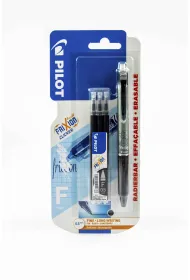 Pi�ro kulkowe Frixion Clicker Pilot 0,5 czarne +wk�ady x3 blister
