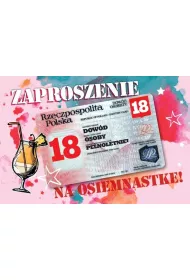 Armin Style Zaproszenie Urodziny Osiemnastka ZA-101 10 szt.