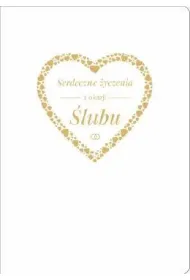 Art Nuvo Karnet B6 �lub bia�o z�oty, serce S163