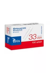 Tetis Spinacze biurowe GS140-C 33 mm 100 szt.