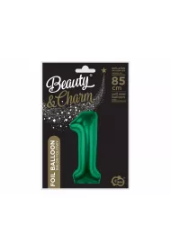 Godan Balon foliowy B&C cyfra 1 ziele� butelkowa 85cm