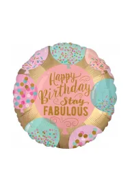 Amscan Balon foliowy Happy Birthday Stay Fabulous 46cm