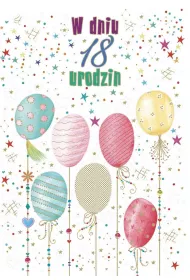 Trend Kartka okoliczno�ciowa Urodziny 18