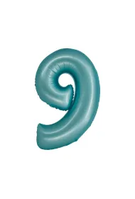 Godan Balon foliowy Smart cyfra 9 niebieski matowy 76cm