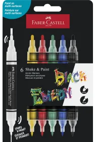 Faber-Castell Marker akrylowy Black Edition 6 szt.