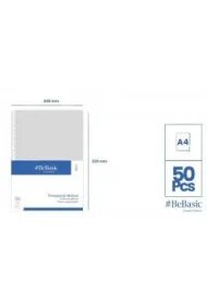 BeBasic Przezroczyste koszulki do segregator�w A4 50 szt.