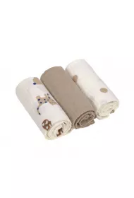 Lassig Mulinowy otulacz-kocyk z biobaweny Zestaw 60x60cm Little Mateys royal blue 3 szt.