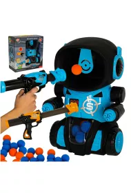 Gra zrcznociowa robot strzelanie do celu gra + 2x pistolet + kulki