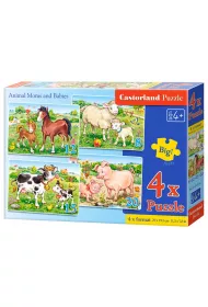 Puzzle 4w1 8+12+15+20 el. Zwierz�tka i ich Mamy Castorland