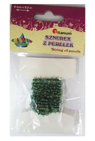 Titanum Sznurek koralik�w 2mm/2,5m.zielone 16199C * *