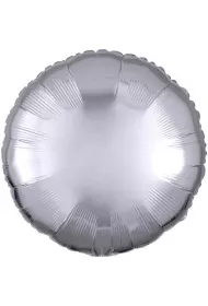 Amscan Balon foliowy metalik srebrny okr�g�y luzem 43cm
