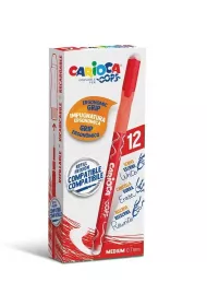 Carioca Dugopis wymazywalny Oops czerwony (12szt)
