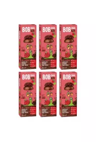 Bob Snail Przekska jabkowo-truskawkowa w mlecznej czekoladzie Zestaw 6 x 30 g