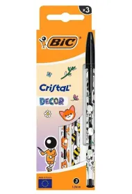 Bic D�ugopis Cristal Kawaii 1mm czarny