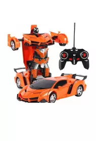 Auto Robot Transformers 2w1 Pilot R/C pomara�czowy LeanToys