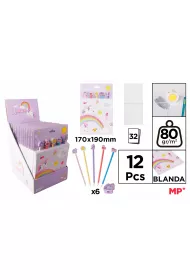 Mp Main Paper Zestaw notes z kredkami oraz gumkami seria Unicorn A 12 MP UN23012