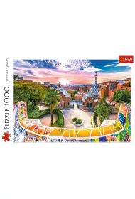 Puzzle 1000 el. Zach�d s�o�ca nad Barcelon�. Hiszpania Trefl