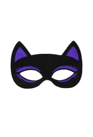 Maska na Halloween flokowana Kot