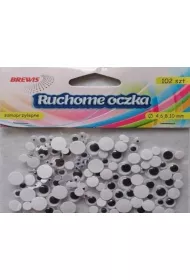 Brewis Ruchome oczka owalne z czarnymi rz�sami 26 szt.