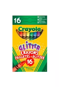 Crayola Kredki �wiecowe brokatowe zmywalne 16 kolor�w