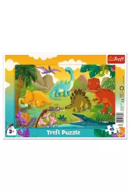 Puzzle ramkowe 15 el. Dinozaury Trefl