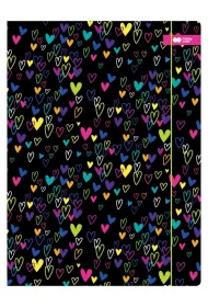 Teczka z gumk A4 My Love czarna HAPPY COLOR