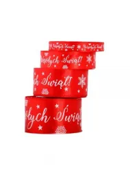 Pogotowie Florystyczno �lubne Wst��ka satynowa Weso�ych �wi�t 38 mm/22mb