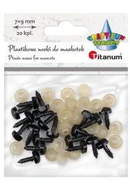 Titanum Nosy do maskotek plastikowe tr�jk�tne 9x7mm 20 szt