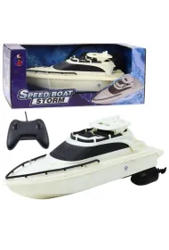 ��d� motorowa R/C na baterie czarno-bia�a LeanToys
