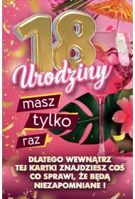 Yeku Karnet Urodziny z nak�adk� na butelk� 18