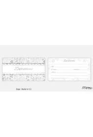 Stamp Zaproszenia Style wz�r nr 11 10 szt.