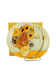 Duo Sp. z o.o. Komplet talerzy deserowych Van Gogh Sunflowers 2 szt.