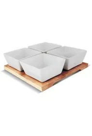 Lamart Zestaw miski + taca do serwowania dip�w LT9018 4 szt.