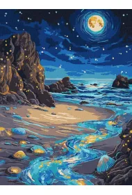 Ideyka Malowanie po numerach - �wiec�cy brzeg... 30x40cm