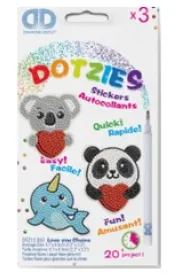 Diamond Dotz Love You Chums- 3pak Naklejki Dante