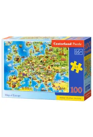 Puzzle 100 el. Mapa Europy Castorland