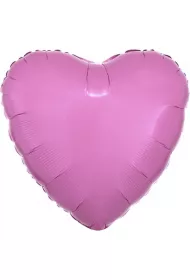 Amscan Balon foliowy metalik r�owy serce luzem 43cm