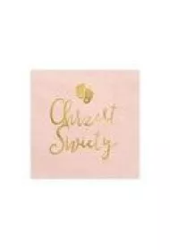 PartyDeco Serwetki Chrzest jasny r�owy 33x33cm